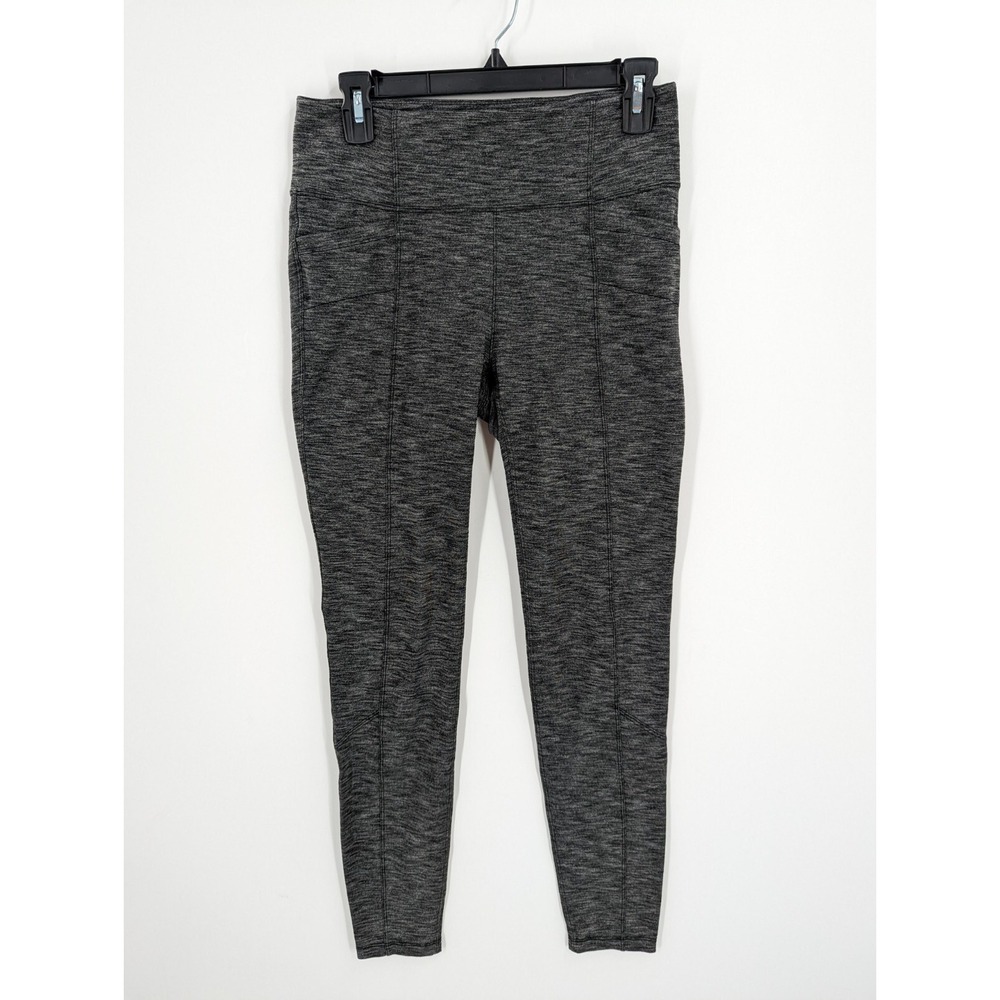 Women's Athleta Gray Black Activewear Leggings Pants, Size Medium
